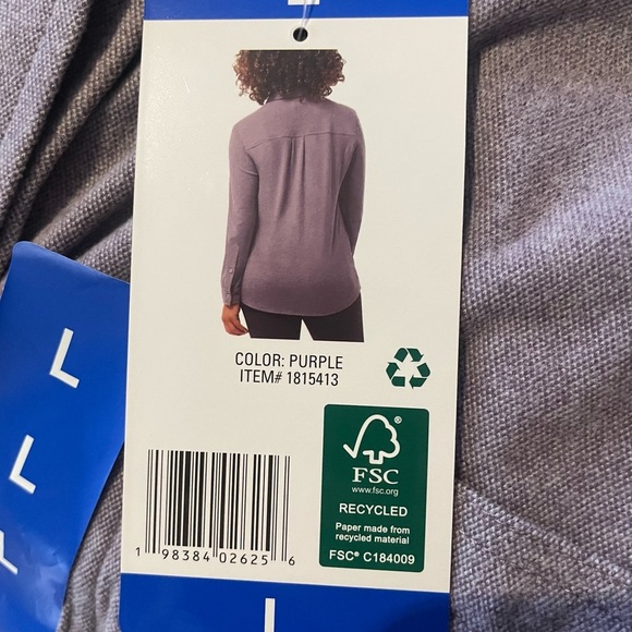 32 Degree Heat Women's Purple Button-Up Shirt - Picture 8 of 13